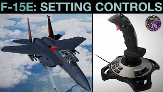 F15E Strike Eagle Setting Joystick HOTAS Controls Front Seat Pilot  DCS [upl. by Aneeb]