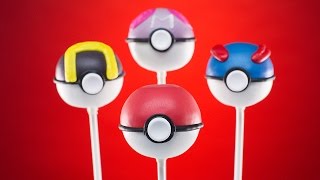 POKEMON POKEBALL CAKE POPS  NERDY NUMMIES [upl. by Newg148]