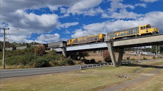 TasRail DV2 TR16 55 train crossing the Henry Street Bridge [upl. by Ganley691]