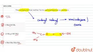 The compound that neither forms semicarbazone nor oxime is [upl. by Alaine]