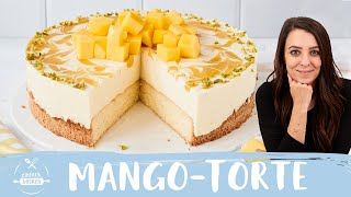 JoghurtTorte mit Mango 🤗 ☀️ I Einfach Backen [upl. by Aitnas]