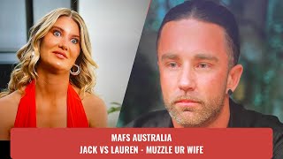 MAFS Austrailia  Jack vs lauren  muzzle your woman amp Tori is delulu mafs [upl. by Horan420]