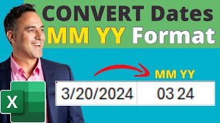 How to Format a Date to Month and Year MM YY in Excel [upl. by Carlo]