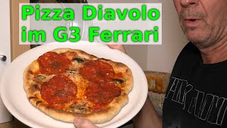 Pizza Diavolo im Pizzaofen G3 Ferrari [upl. by Jolda423]