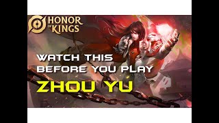 Zhou yu Guide for Beginners  HONOR OF KING ZHOU YU TUTRIAL GUIDE  BUILD FOR HIGHER RANK [upl. by Laeahcim]