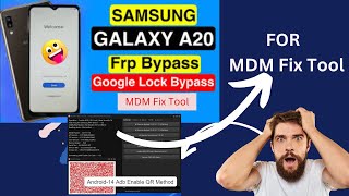 All Samsung FRP Bypass One Click MDM Fix Tool [upl. by Dong]