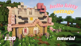 Cute Hello Kitty Inspired Cherry Blossom Minecraft House [upl. by Lossa]