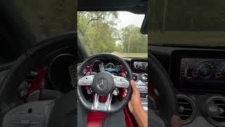 Insane pops and bangs on backroads in AMG C43 mercedes exhaust shorts [upl. by Willem]