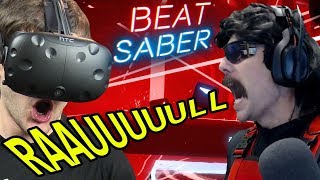 DrDisrespect Gillette  BEAT SABER HTC VIVE VR [upl. by Culberson]