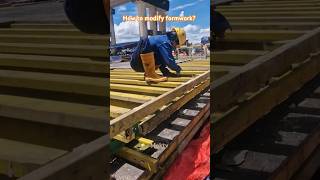 How to modify formwork moktv pylon construction constructionsite site formwork how howto [upl. by Loresz]