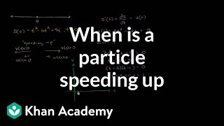 Motion problems when a particle is speeding up  AP Calculus AB  Khan Academy [upl. by Scarito]