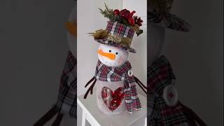 Boneco de neve enfeitesdenatal christmastree christmas natal decoracao diy reciclagem potes [upl. by Lytsirhc]