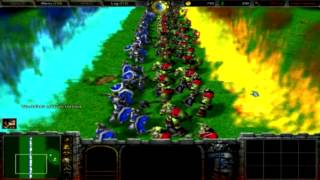 Warcraft 3  100 vs 100  Grunts vs Footmen [upl. by Siubhan]