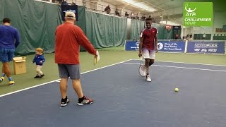 Behind The Scenes With Tiafoe At Charlottesville Challenger 2016 [upl. by Annahgiel315]