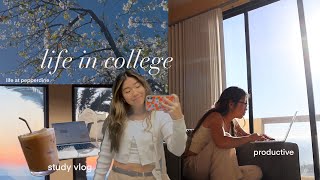 STUDY VLOG a productive week in my life at college  life at pepperdine [upl. by Miller]