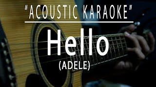 Hello  Adele  Acoustic karaoke [upl. by Mccord]