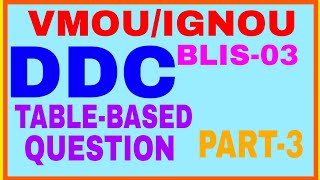 VMOUIGNOU  BLIS03  DLIS02  DDC  TABLEBASED QUESTIONS  PART3 [upl. by Eedak]