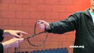 Tying up Shibari Jutsu with a Kusarigama chain  Ninjutsu weapons technique  AKBAN [upl. by Adlecirg]