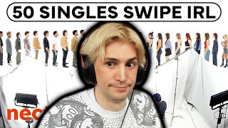 50 strangers swipe on each other  xQc Reacts [upl. by Onairda]