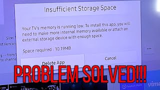 Samsung TV Insufficient Storage Space Problem Solved [upl. by Tench450]