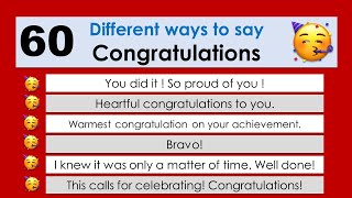 Other words for congratulations  Other ways to say congratulations or congrats or congratulate [upl. by Nealson]