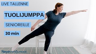 Tuolijumppa yli 70vuotiaille  30min NepinNettijumpat [upl. by Nnaira4]