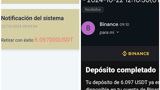 RETIRE 6 USDT AL INSTANTE NUEVA PLATAFORMA DE TAREAS PAGANDO [upl. by Etat207]