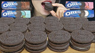 ASMR OREO CHOCOLATE MINT STRAWBERRY 오레오 먹방 MUKBANG EATING SOUND [upl. by Aisile814]