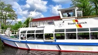 Schleuse Kukelorum Rahe MS Stadt Aurich schleust Ostfriesland EmsJadeKanal [upl. by Asilef261]