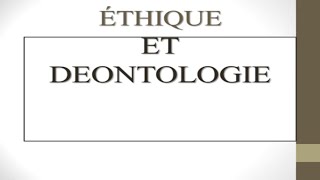 ÉTHIQUE ET DÉONTOLOGIE  morale  iade study [upl. by Claiborn]