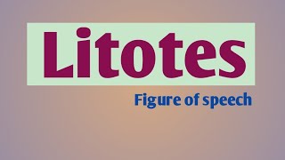 Litotes ‐ Figure of Speech  literary device [upl. by Anetsirhc610]