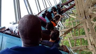 Twisted Timbers Back Seat POV 2018 FULL HD Kings Dominion [upl. by Atikkin]