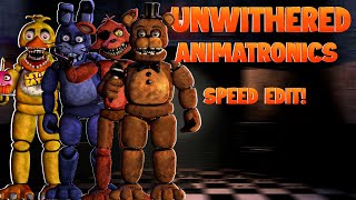 FNaF Speed Edit  UnwitheredFixed Withered Animatronics [upl. by Borman]