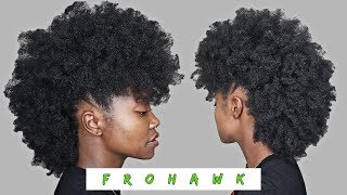 FROHAWK ON MY TYPE 4 NATURAL HAIR  Keke J [upl. by Ycniuqal544]