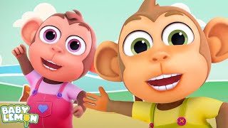 Monkey Dance Song and Animated Cartoon for Children [upl. by Yeliac]