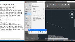 Autocad Kaydet Penceresi Kaybolma Sorunu Çözümü [upl. by Bluma]