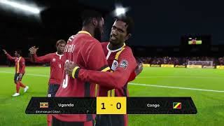 Uganda vs Congo  Africa Cup of Nation Qualifiers  Full Match All Goals  Realistic PES Gameplay [upl. by Koball]