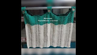 كروشيه كفر لفرن البوتاجاز بغرزة الزجزاج crochet cover for cooker with zigzag stitch [upl. by Ecidnac]