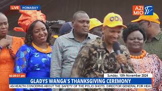 Babu Owino excites crowds with SCINTILLATING speech at Gladys Wangas Thanksgiving ceremony [upl. by Anuayek]