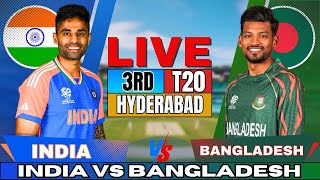 🔴 Live India vs Bangladesh 3rd T20 Live Match Score amp Commentary  IND vs BAN Live match Today [upl. by Scevour]