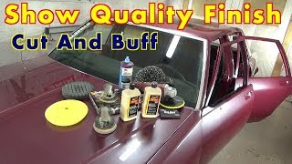 How To Cut And Buff  Wet Sand To Remove Paint Runs amp Orange Peel In Clear Coat  Box Chevy Caprice [upl. by Ariajaj]