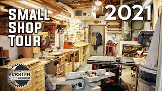 Tool Layout amp Storage Ideas for Small Shops woodworking shoplayout [upl. by Drofub]