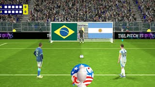 eFOOTBALL 24 PENALTY SHOOTOUT  BRAZIL VS ARGENTINA  NEYMAR VS MESSI I MOBILE GAME NEXT GEN HD [upl. by Attennaj633]