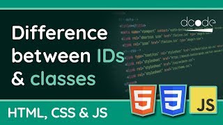 Whats the difference between IDs amp Classes  HTML CSS amp JavaScript [upl. by Ihcekn525]