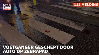 VOETGANGER GESCHEPT DOOR AUTO OP ZEBRAPAD [upl. by Aihsyn]