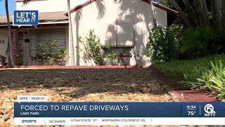 Repave your driveways 46yearold ordinance forcing dozens in Lake Park to repave [upl. by Naujled]