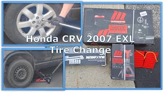 Honda CRV 2007 EXL Tire Change [upl. by Yantruoc994]