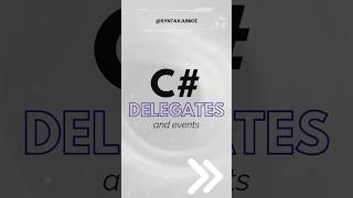 Understanding Delegates and Events in C  Learn with Examples coding csharp programming code [upl. by Collen]