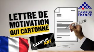 COMMENT RÉDIGER SA LETTRE DE MOTIVATION CAMPUS ART [upl. by Aleinad92]