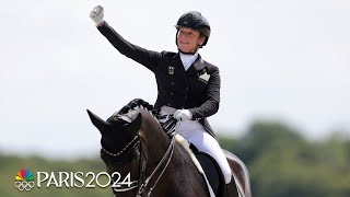 Isabell Werth wins HISTORIC 14th Olympic equestrian medal  Paris Olympics  NBC Sports [upl. by Wilek480]